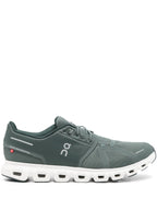 On Running Cloud 6 low tennis shoes in black and white, featuring a sleek design and breathable mesh upper.