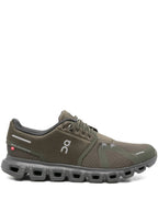 On Running Cloud 6 black sole low-top sports shoes designed for comfort and performance in athletic activities.