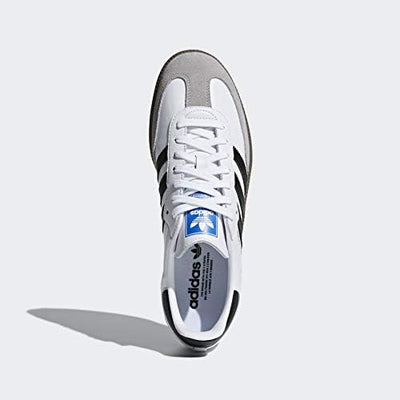 Casual JMK OUTLET SAMBA unisex sneakers in white and black, showcasing a sleek design and comfortable fit.