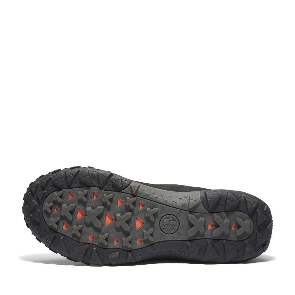 JMK OUTLET Timbercush Motion 7 mid lace-up sneakers for men in black with maximum cushioning, showcasing urban style.