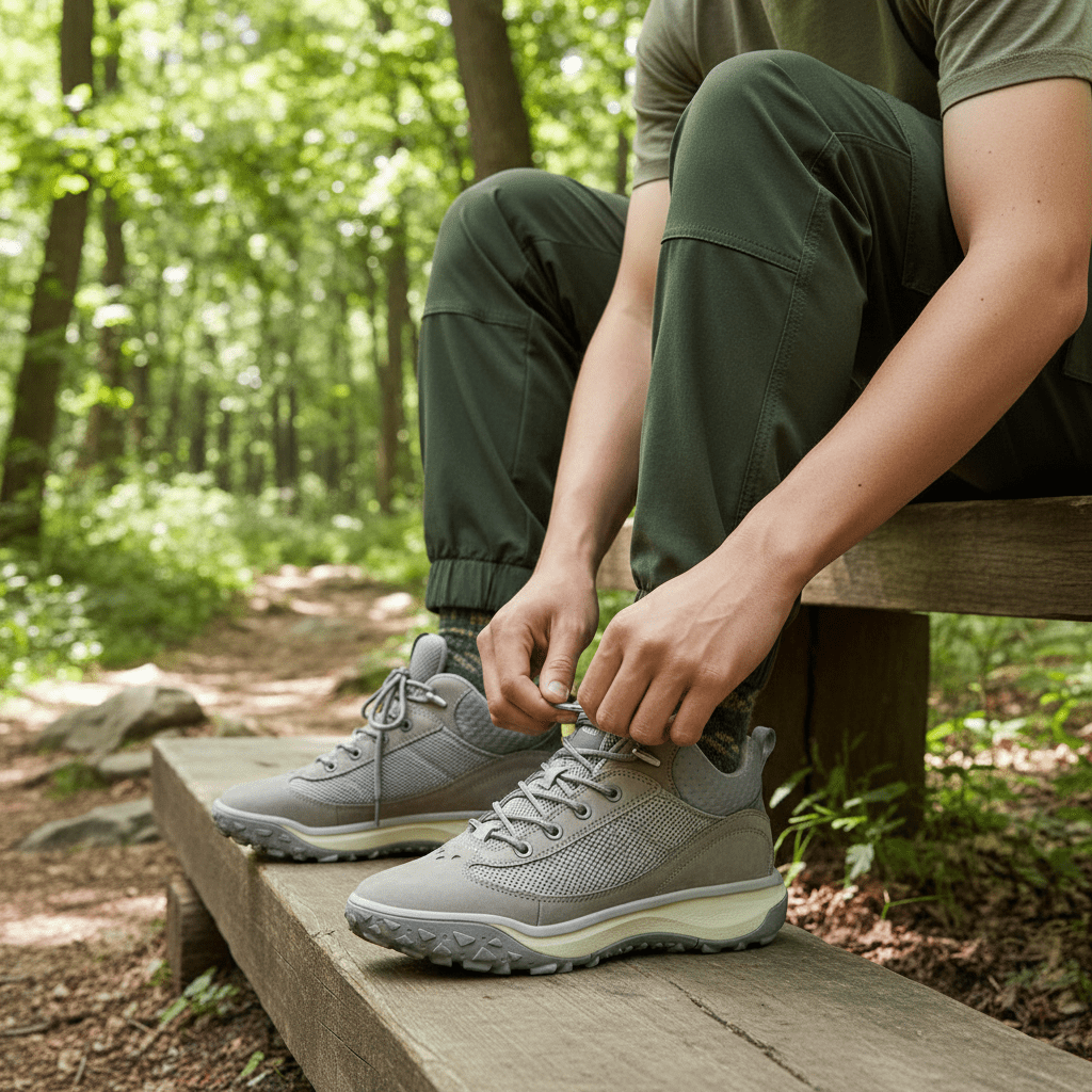 JMK OUTLET Timbercush Motion 7 Mid Lace Up Sneakers for men featuring urban style and maximum cushioning.